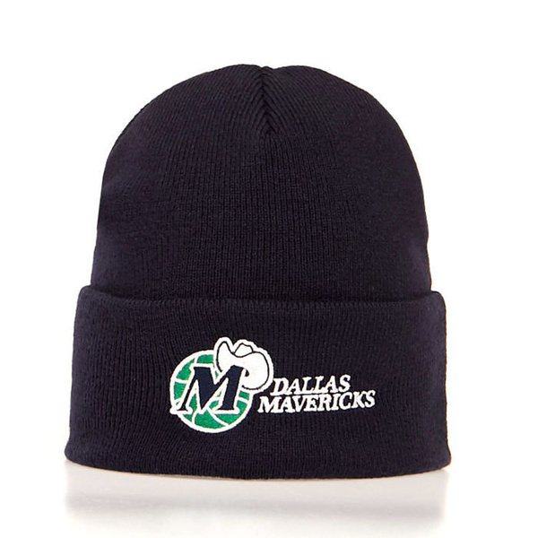 Czapka zimowa Mitchell & Ness Dallas Mavericks Beanie navy Team Logo Cuff Knit