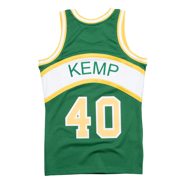 Mitchell & Ness Seattle Supersonics  #40 Shawn Kemp green/yellow Swingman Jersey