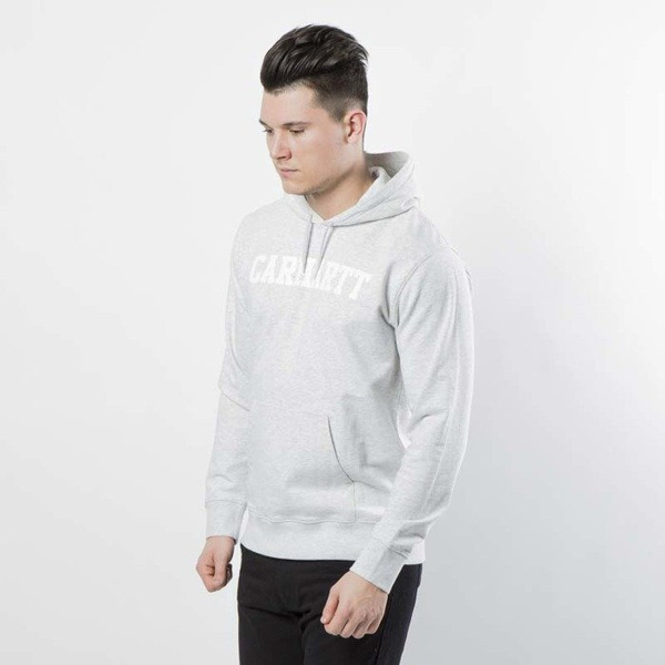 Bluza Carhartt WIP Hooded College Sweat ash heather / white I024669