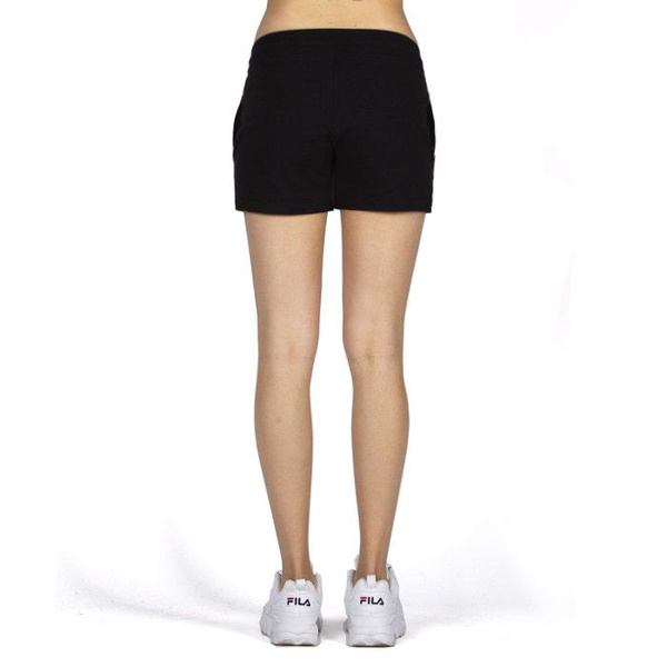 Spodenki damskie Champion C Logo Patch High Waist Cotton Terry Shorts black
