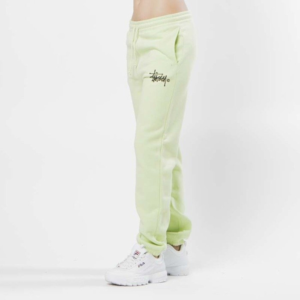 Damskie spodnie dresowe Stussy Basic Logo Sweatpant pale green WMNS