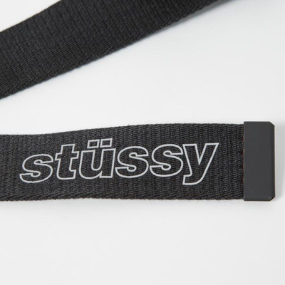 Stussy belt Vibro Web black / white