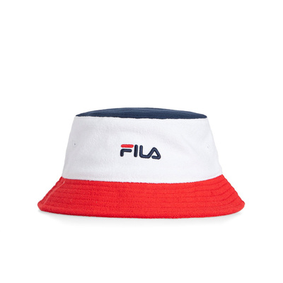 Fila Blocked Bucket Hat blanc de blanc-true red-black iris