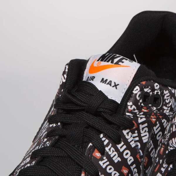 Sneakers buty Nike Air Max 1 Premium black/white-total orange (875844-009)