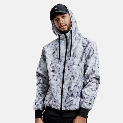 Cayler & Sons  jacket Infinity Windbreaker white marble / black WL-CAY-AW16-AP-02-02