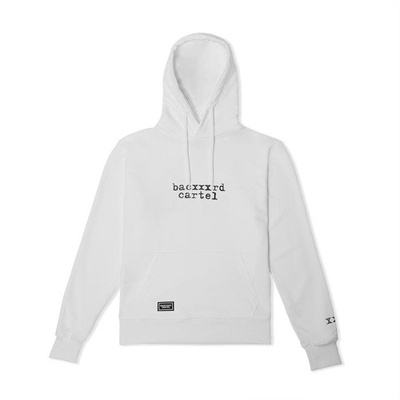 Backyard Cartel Hoody Typescript white SS2018
