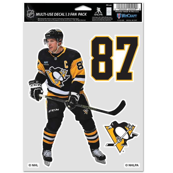 WinCraft NHL Multi Use 3 Fan Pack Sidney Crosby Pittsburgh Penguins