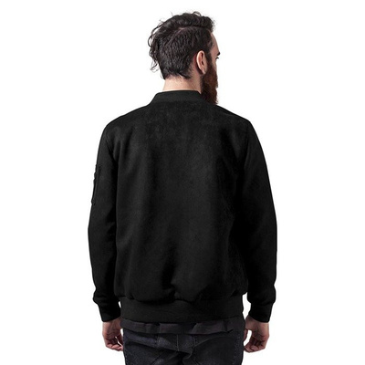 Urban Classics jacket Imitation Suede Bomber Jacket black
