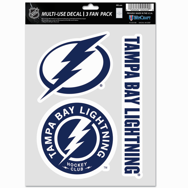 Naklejka WinCraft NHL Multi Use 3 Fan Pack Decal Tampa Bay Lightning
