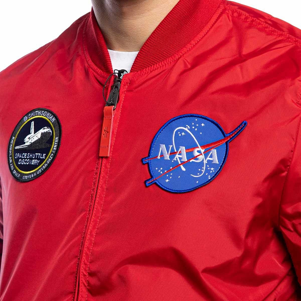 Kurtka Alpha Industries Bomber MA-1 TT Nasa Reversible II speed red