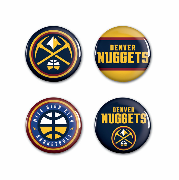 Odznaka WinCraft NBA Button 4 Pack Denver Nuggets