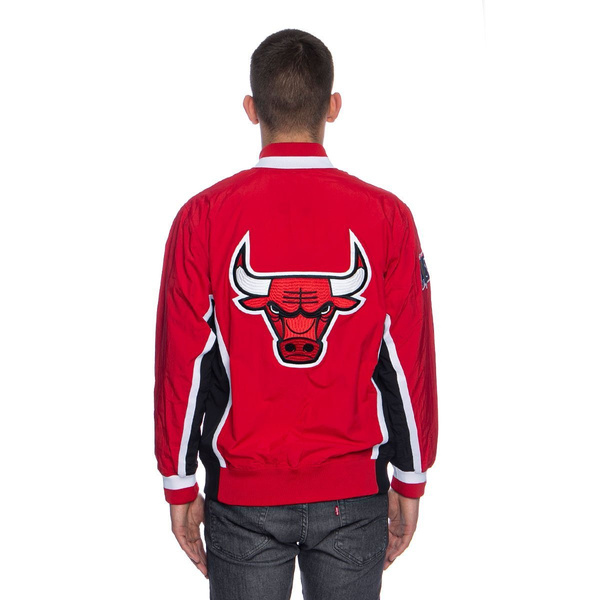 Kurtka Mitchell & Ness Chicago Bulls czerwona Authentic Warm Up Jacket