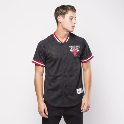 Koszulka Mitchell & Ness jersey Chicago Bulls black Seasoned Pro Mesh Button Front