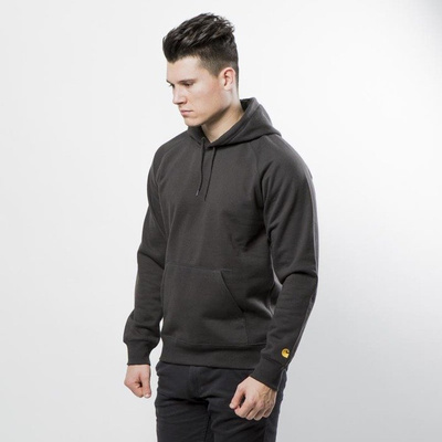 Carhartt WIP Hooded Chase Sweat asphalt / gold