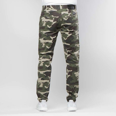 Backyard Cartel Chinos Pants Label tapered fit woodland camo