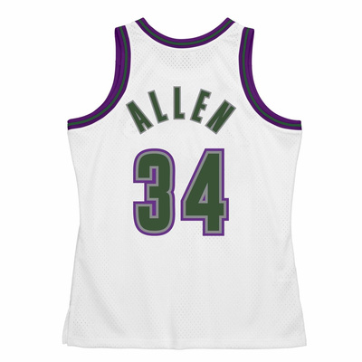 Mitchell & Ness Milwaukee Bucks #34 Ray Allen Swingman Jersey white