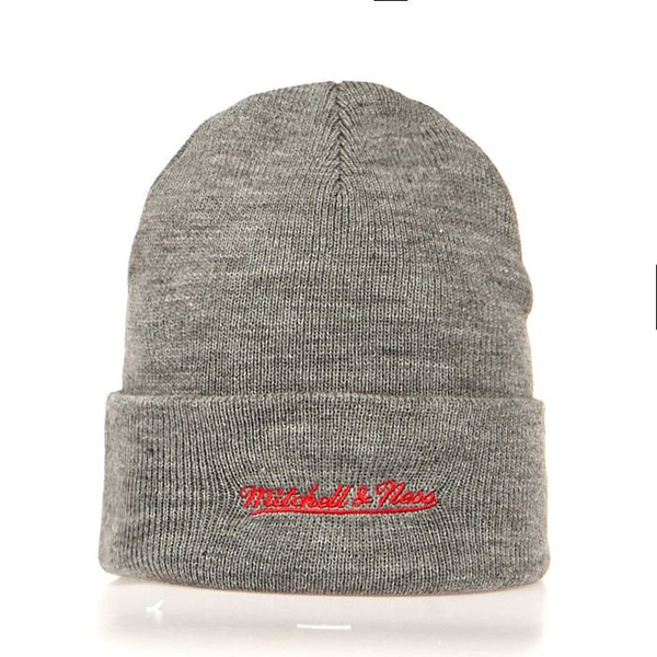 Czapka zimowa Mitchell & Ness Detroit Pistons Beanie grey Team Logo Cuff Knit
