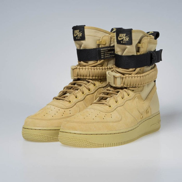 Sneakers buty zimowe Nike SF AF1 club gold (864024-700)