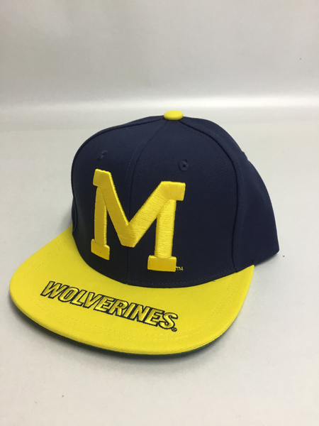 Czapka Mitchell & Ness snapback Michigan Wolverines NCAA Logo Bill Snapback granatowa
