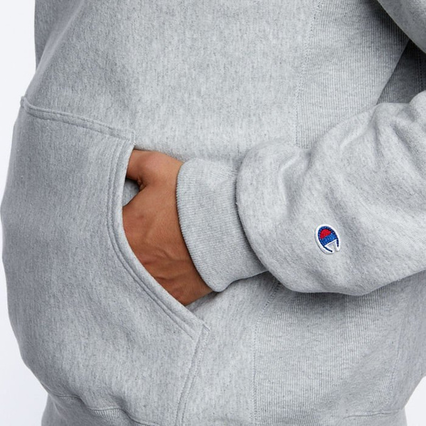 Bluza Champion Small Script Logo Reverse Weave Hoodie grey heather