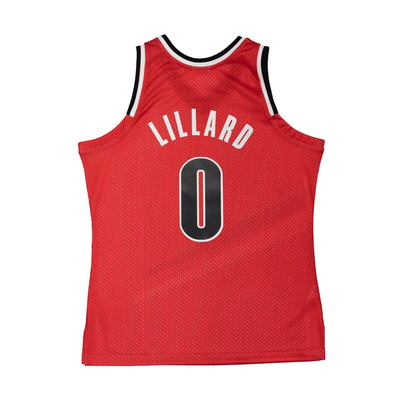 Mitchell & Ness Portland Trail Blazers #0 Damian Lillard Alternate Jersey red