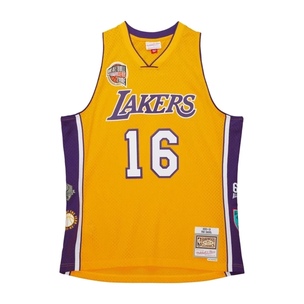 Koszulka Mitchell & Ness Los Angeles Lakers #16 Pau Gasol Hall Of Fame Swingman Jersey żółta