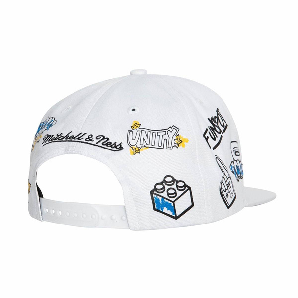 Czapka Mitchell & Ness snapback Orlando Magic Hand Drawn Snapback biała