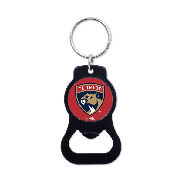 WinCraft NHL Black Bottle Opener Key Ring Florida Panthers
