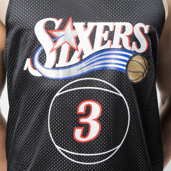Mitchell & Ness Philadelphia 76ers Allen Iverson black / white Name / Number Reversible Mesh