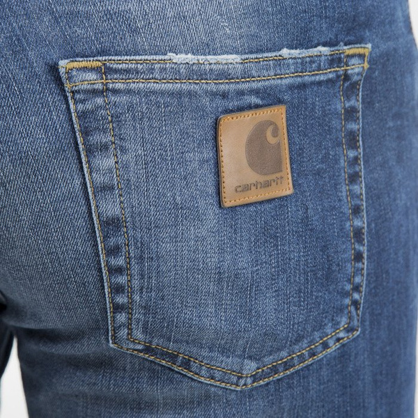 Carhartt WIP spodnie Rebel Pant Colfax Cotton / Elastane blue stretch denim gravel washed