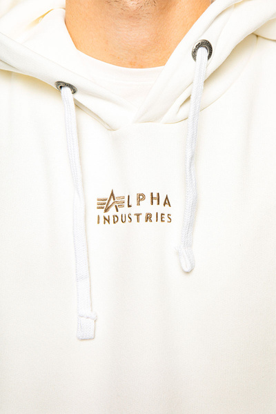 Bluza Alpha Industries Organics EMB Hoody biała