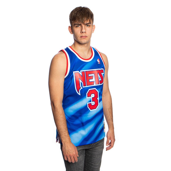 Mitchell & Ness New Jersey Nets #3 Drazen Petrovic pattern/royal Swingman Jersey