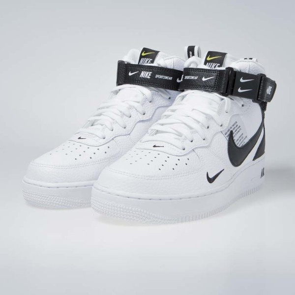 Sneakers buty Nike Air Force 1 Mid '07 LV8 white / black-tour yellow (804609-103)