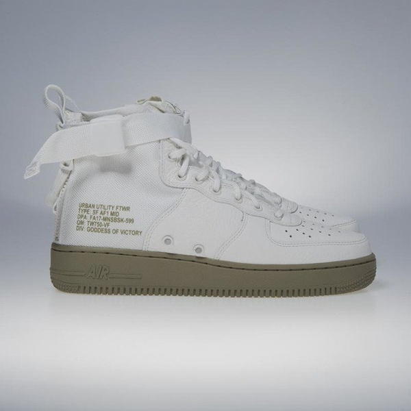 Sneakers buty Nike SF Air Force 1 Mid ivory / ivory - neutral olive 917753-101