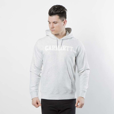Carhartt WIP Hooded College Sweat ash heather / white I024669