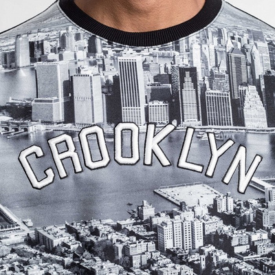 Cayler & Sons bluza sweatshirt Crooklyn Skyline Crewneck black / grey / white WL-CAY-AW16-AP-12
