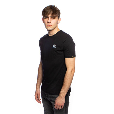 Koszulka Alpha Industries Basic Small Logo Reflective Print T-shirt czarna