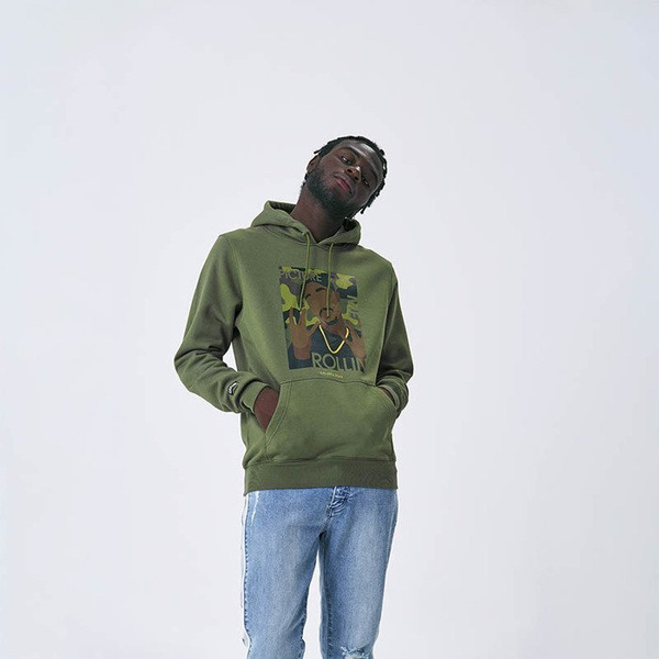Bluza Cayler & Sons White Label 2Pac Rollin Hoody olive / mc