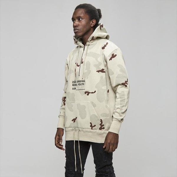 Bluza Cayler & Sons Black Label Rebel Youth Half Zip Hoody desert camo / black