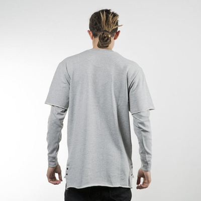 Cayler & Sons BLACK LABEL bluza Box Cut Off Layer Crewneck grey heather / grey BL-CAY-SU16-AP-03-01