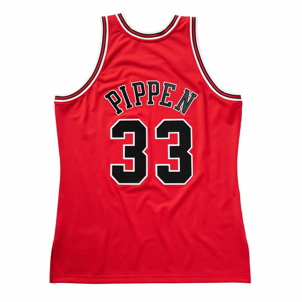 Koszulka Mitchell & Ness Chicago Bulls #33 Scottie Pippen Authentic Road Finals Jersey czerwona