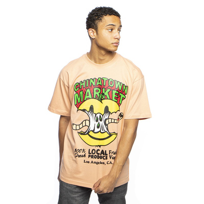 Koszulka Chinatown Market Smiley Local Produce Apple Tee brzoskwiniowa