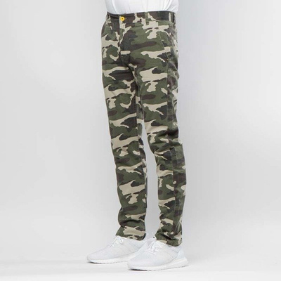 Backyard Cartel Chinos Pants Label tapered fit woodland camo