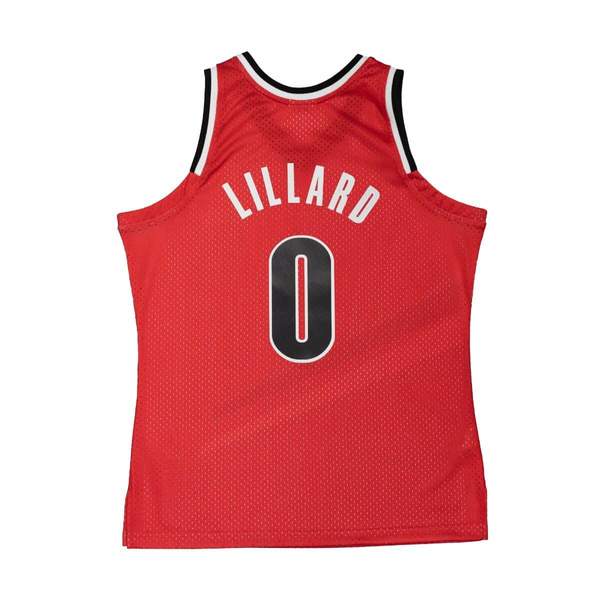 Koszulka Mitchell & Ness Portland Trail Blazers #0 Damian Lillard Alternate Jersey czerwona
