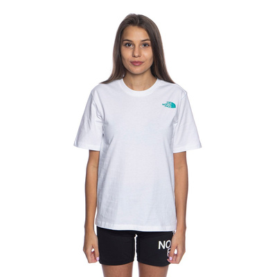 The North Face WMNS T-Shirt BF Red Box Tee white/jaiden green