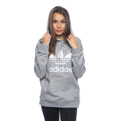 Bluza damska Adidas Originals Trefoil Hoodie medium grey heather/white