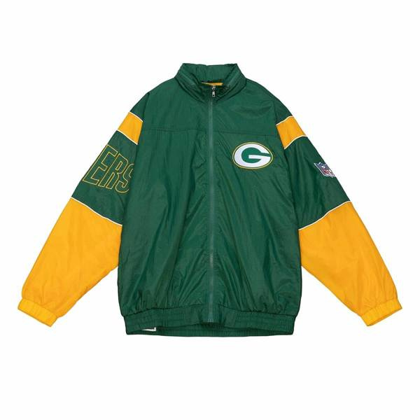 Kurtka Mitchell & Ness Green Bay Packers Authentic Sideline Jacket zielona