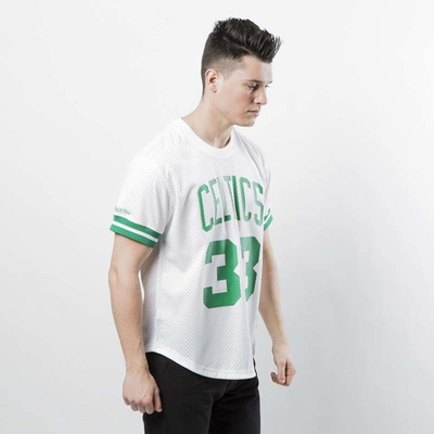 Koszulka Mitchell & Ness Boston Celtics - Larry Bird white / green Name & Number Mesh Crewneck