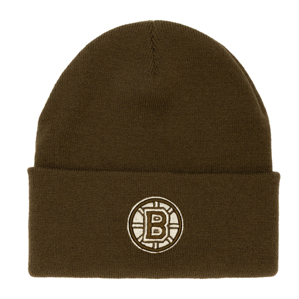 Czapka Mitchell & Ness NHL Fashion Basic Knit Boston Bruins olive