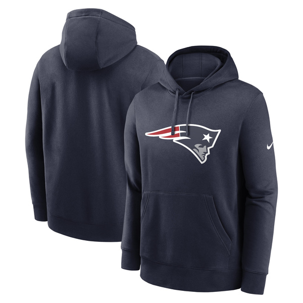 Nike Men's NFL New England Patriots Nike Club Fleece Pullover Hoodie navy